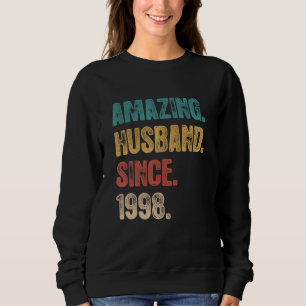 24 Wedding Aniversary For Him Amazing Husband Sin Sweatshirt
