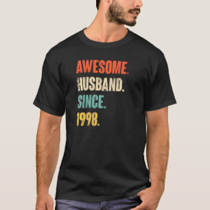 24 Wedding Aniversary  Him  Awesome Husband Since  T-Shirt