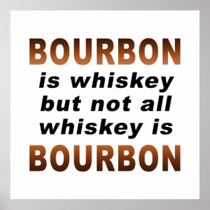 24" X 24" POSTER - Not All Whiskey Is BOURBON!