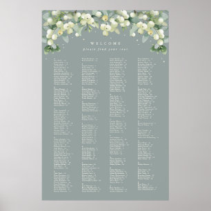 24 x 36" Alphabetical Seating Chart for 250 People