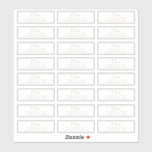 24 x Return Address Classic Signature GOLD White S