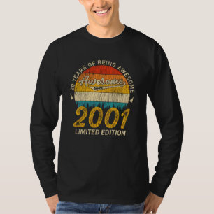 24 Year Old 2001 Retro Awesome 24th Birthday Gift T-Shirt