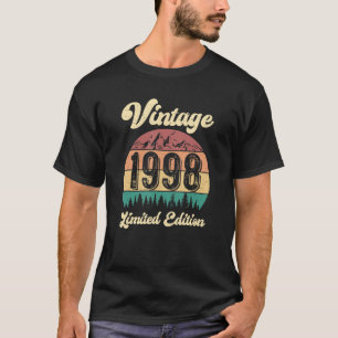 24 Year Old Born In 1998 Vintage 24th Birthday Ret T-Shirt