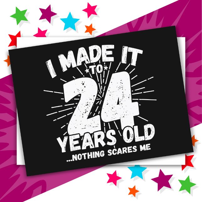 24 Year Old Sarcastic Meme Funny 24th Birthday Postcard (Creator Uploaded)