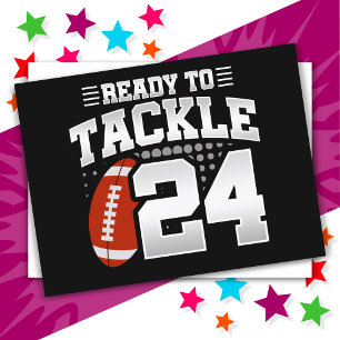 24 Year Old Tackle Football Party 24th Birthday Postcard