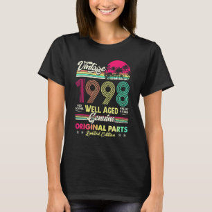 24 Year Old Vintage 1998 Original Parts 24th Birth T-Shirt