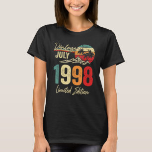 24 Year Old Vintage July 1998 24th Birthday T-Shirt