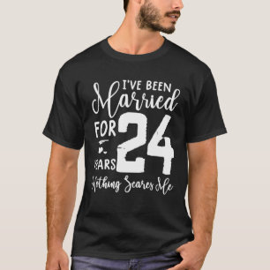 24 Years Married Funny Couple 24Th Anniversary T-Shirt