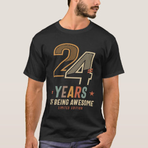24 Years Of Being Awesome 2000 24th Birthday T-Shirt