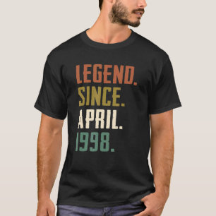 24 Years Old Legend Since April 1998 24th Birthday T-Shirt