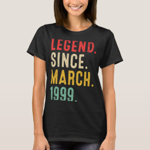 24 Years Old Legend Since March 1999 24th Birthda T-Shirt
