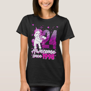24 Years Old Unicorn Flossing 24th Birthday Unicor T-Shirt