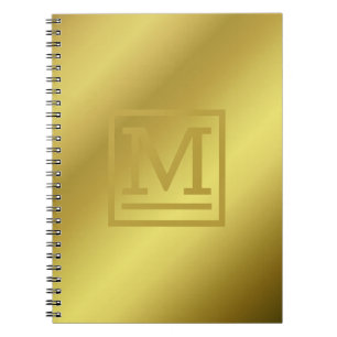 24K Gold Block Monogrammed Notebook