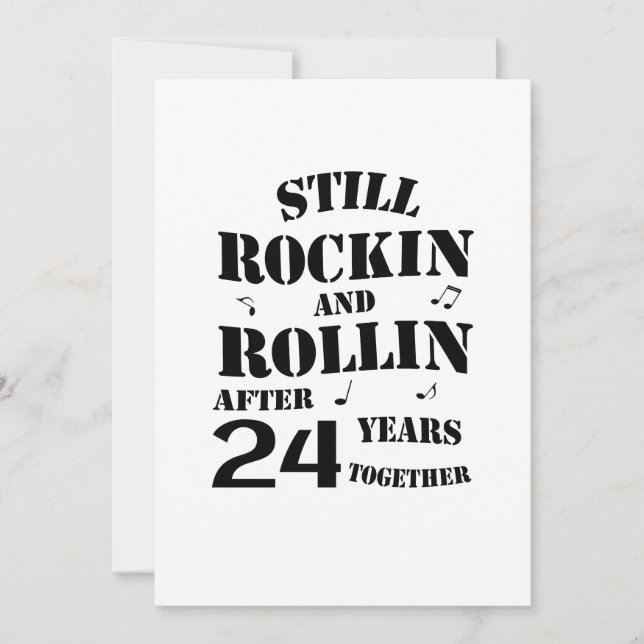 24th Anniversary - 24 Years Anniversary Couple Card (Front)