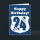 24th Birthday card<br><div class="desc">Cool Birthday card for boys like son or grandson. Customise age number.</div>