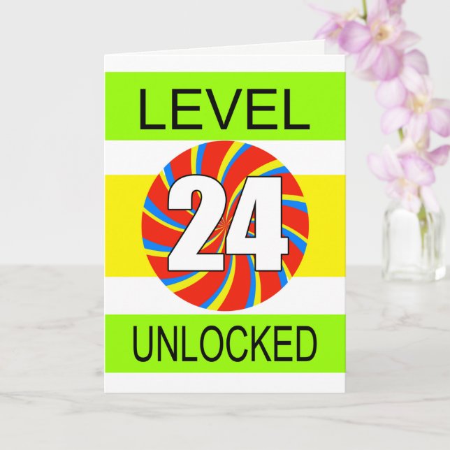 24th Birthday Computer Gamer Card (Orchid)