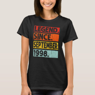 24th Birthday   Legend Since September 1998 24 Yea T-Shirt