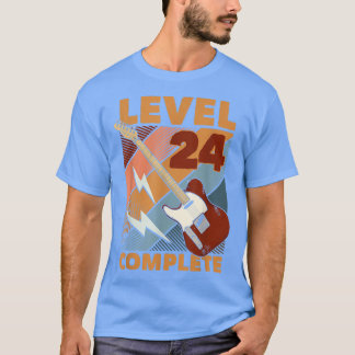 24th Birthday Level 24 Complete complete E-Guitar T-Shirt