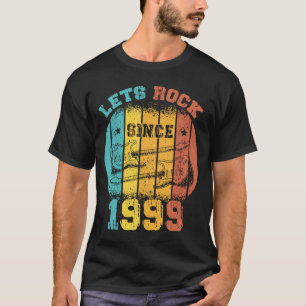 24th Birthday Vintage 1999 Retro 24 Years old Guit T-Shirt