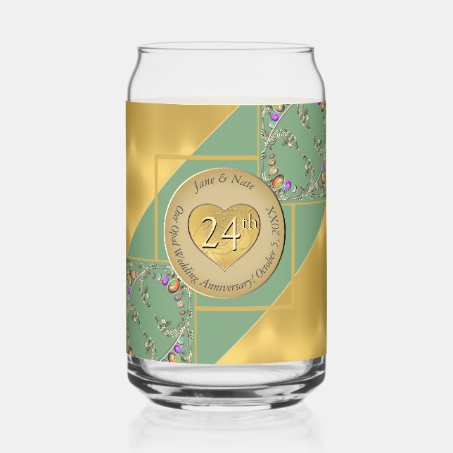 24th Opal Anniversary  Can Glass (Front)