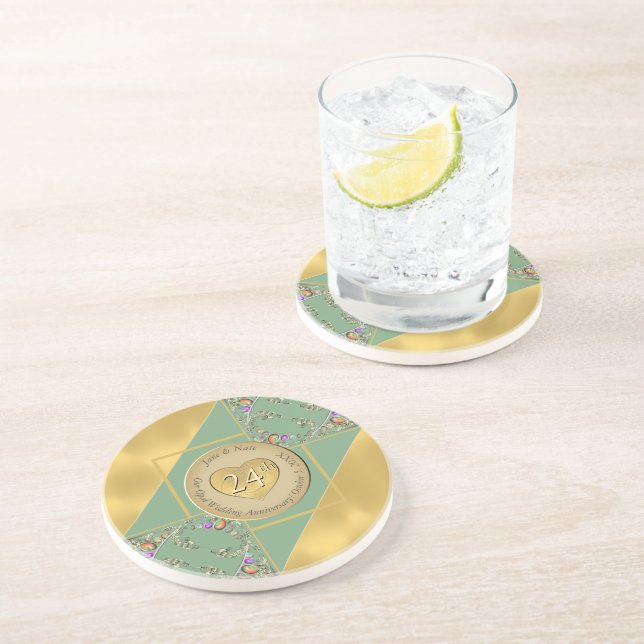 24th Opal Anniversary  Coaster (Side)