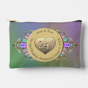 24th Opal Wedding Anniversary Accessory Pouch
