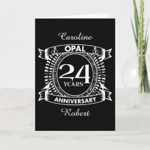 24TH wedding anniversary opal Card