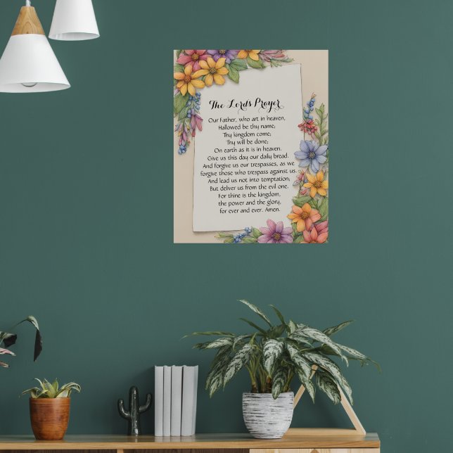 24x30 The Lord's Prayer Poster Print (Living Room 1)