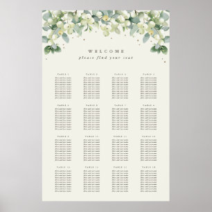 24x36" 16 Tables of 10 Seating Chart Poster