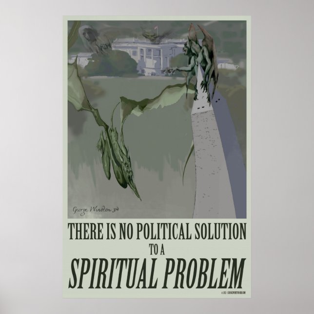 24x36 Spiritual Problem Political Poster (Front)
