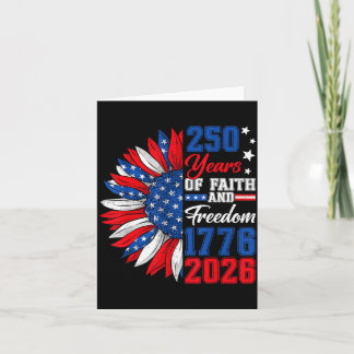 250 America Years Freedom 1776 2026 250th Birthday Card