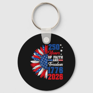 250 America Years Freedom 1776 2026 250th Birthday Key Ring