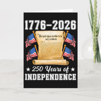 250 American Years Of Independence 1776 2026 Us De Card