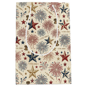 250 Anniversary America Patriotic 4th of July  Medium Gift Bag