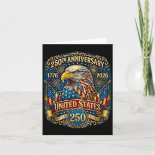 250 Anniversary American 1776 2026 USA Flag 250th Card