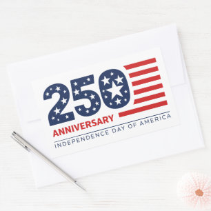 250 Anniversary Independence Day Of America Rectangular Sticker