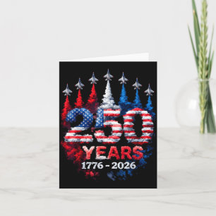 250 Anniversary USA 250th American Flag Patriotic Card