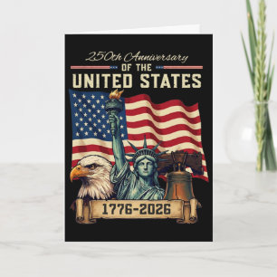 250 Anniversary Usa 250th Us Flag Patriotic 4th Of Card