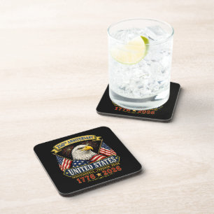 250 anniversary usa 4th of july patriotic coaster