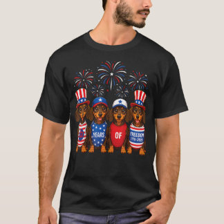 250 Anniversary Usa Dog Dachshund 4Th Of T-Shirt