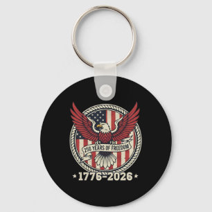 250 Anniversary Usa Eagle 1776 2026 Freedom Vintag Key Ring