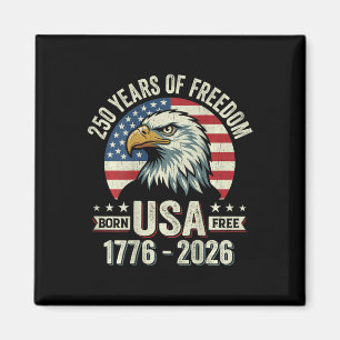 250 Anniversary Usa Eagle American Flag (design On Magnet
