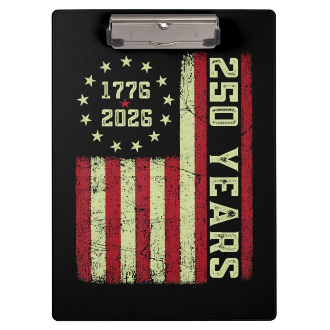 250 Anniversary Usa Flag Clipboard (Front)