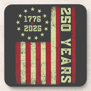250 Anniversary Usa Flag Coaster