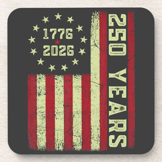 250 Anniversary Usa Flag Coaster (Front)