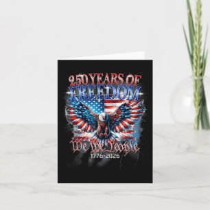 250 Anniversary USA Patriotic Eagle 250th 4th of Card