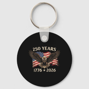 250 Anniversary USA Patriotic Eagle 250th 4th of Key Ring