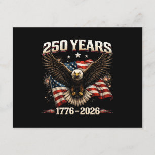 250 Anniversary USA Patriotic Eagle 250th Independ Enclosure Card