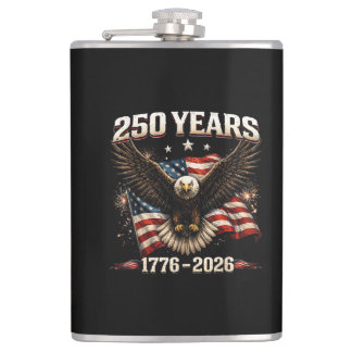 250 Anniversary USA Patriotic Eagle 250th Independ Hip Flask
