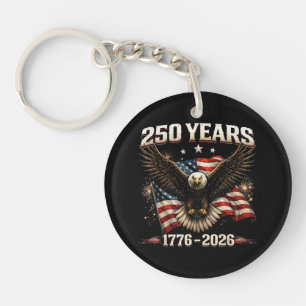 250 Anniversary USA Patriotic Eagle 250th Independ Key Ring